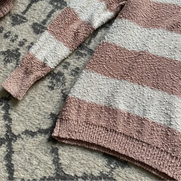 Knox Rose Sweater V-Neck Pink & Cream Size Large - Picture 4 of 9